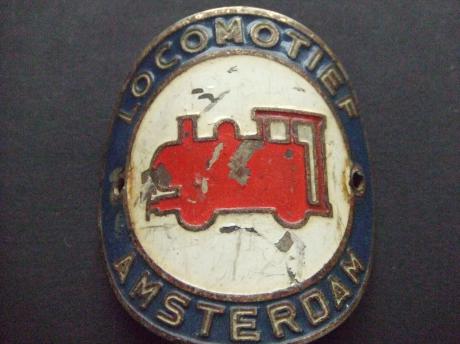 Locomotief rijwielfabriek Amsterdam oud balhoofdplaatje 3